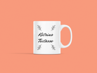 Teetasse mit individueller Schrift